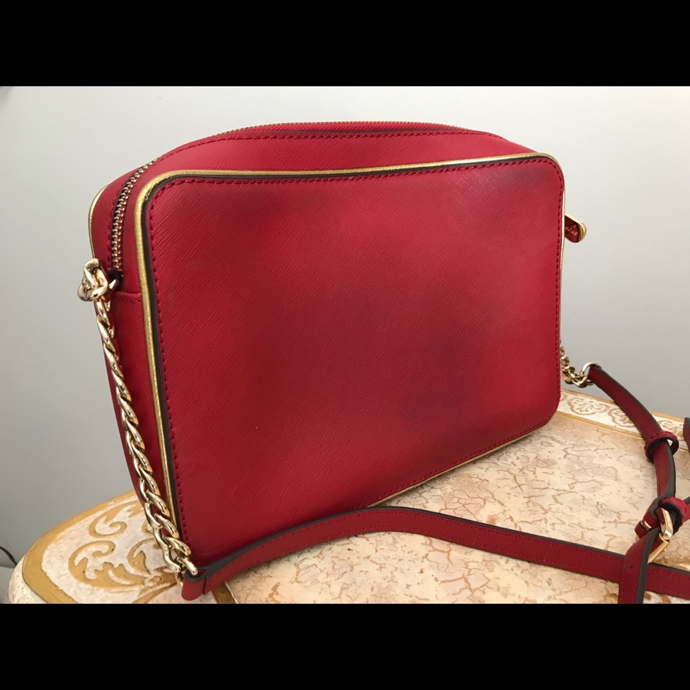 Mk Red Crossbody Bag Gem